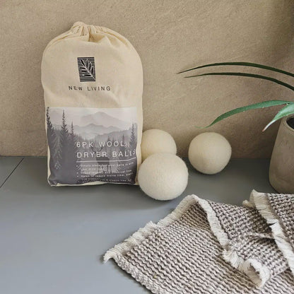 XL Wool Dryer Balls 6 Pack – 7cm Handmade Organic New Zealand Wool, Natural Fabric Softener, Chemical‑Free, Reduces Static & Drying Time