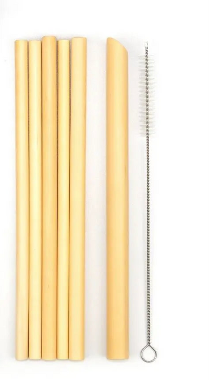 Bamboo Straws - Reusable Drinking Straw Set - Plastic-Free