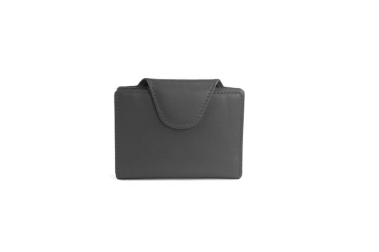 Leather Credit Card Holder with 12 Slots – Slim RFID Card Case, Compact Wallet