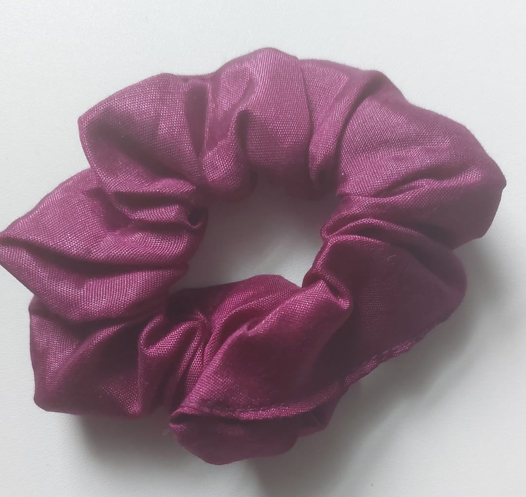 Satin Silk Hair Scrunchies for Girls & Women – Handmade Soft Elastic Hair Ties