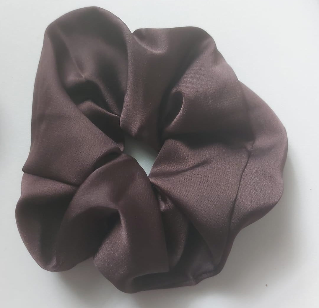 Satin Silk Hair Scrunchies for Girls & Women – Handmade Soft Elastic Hair Ties