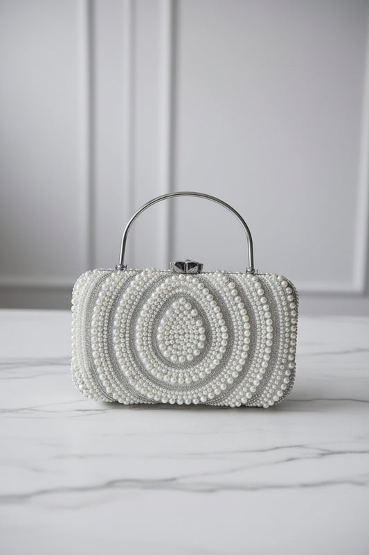 Crystal & Pearl Evening Clutch Bag Collection – Bow, Beaded, Mirrored Box Party Bags