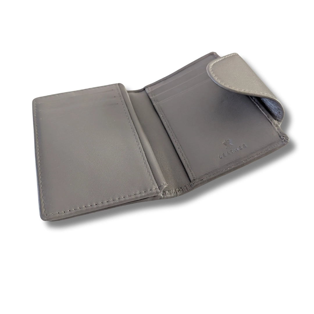 Leather Credit Card Holder with 12 Slots – Slim RFID Card Case, Compact Wallet
