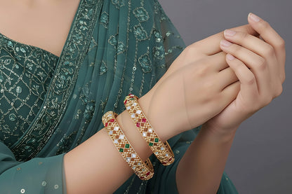 Antique Kundan Designer Bangles Set for Women