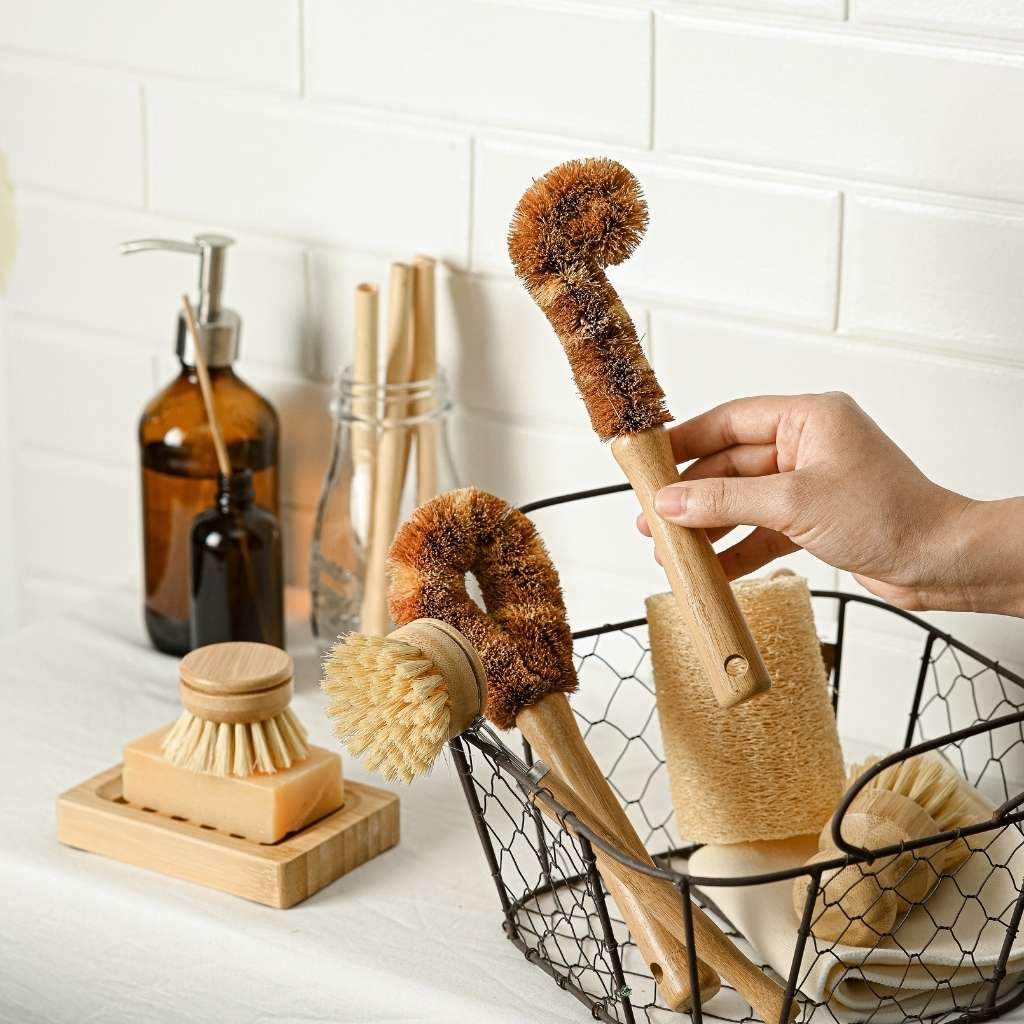 Bamboo Dish Brush Set | Eco-Friendly Washing Up Brushes