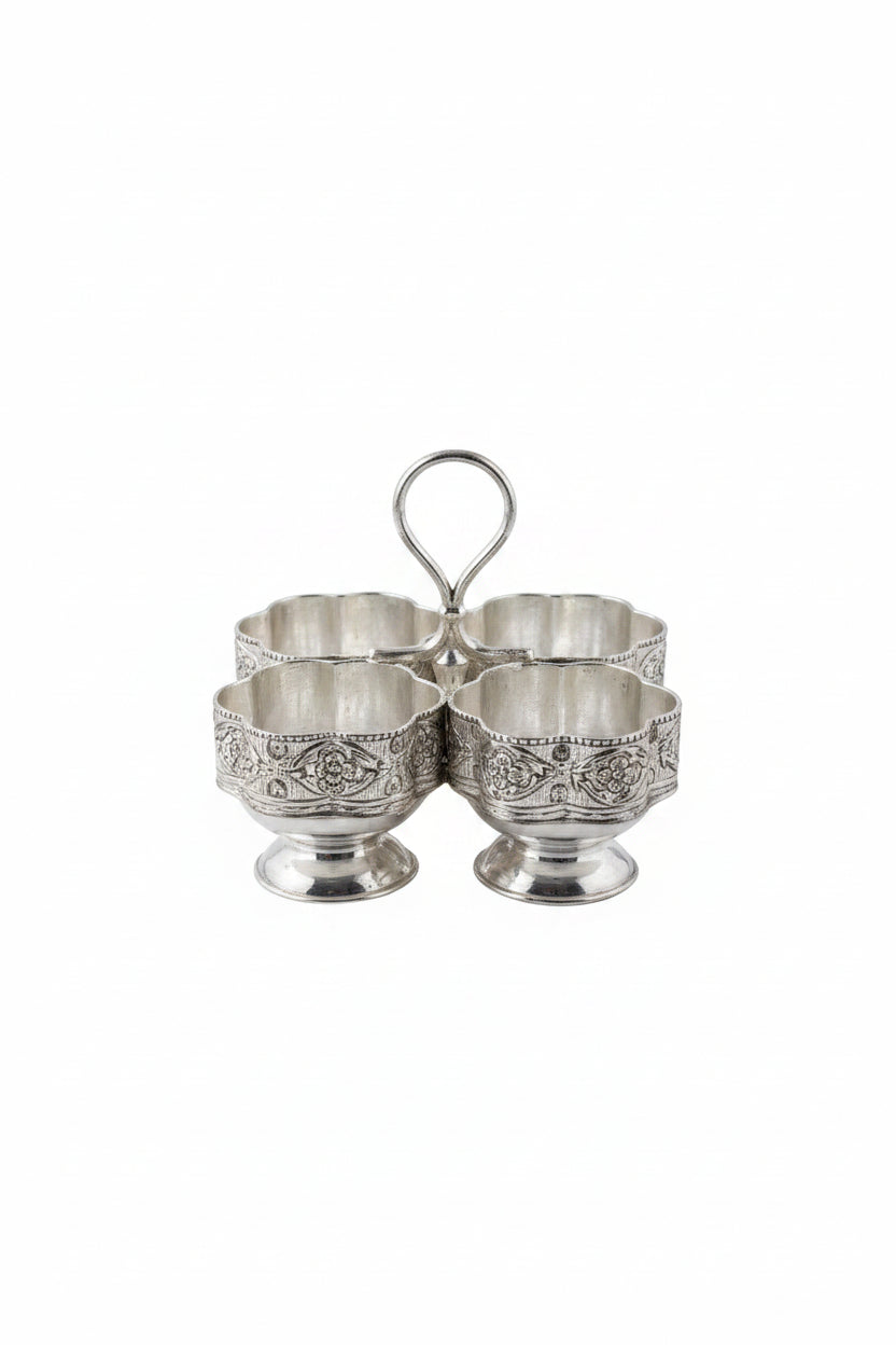 German Silver 4 Cup Holder