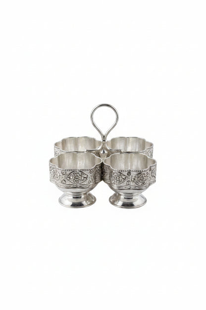 German Silver 4 Cup Holder