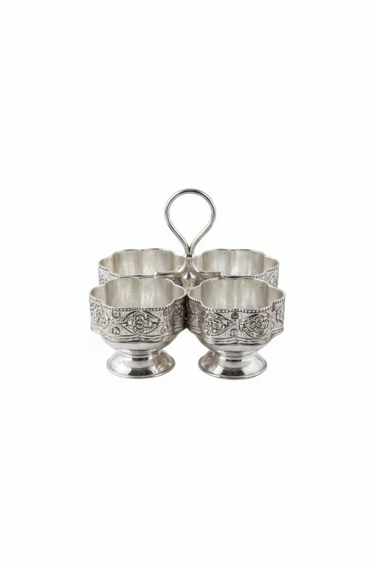 German Silver 4 Cup Holder