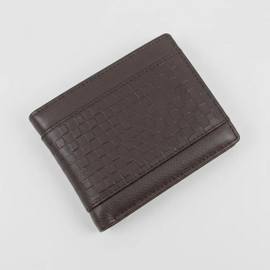 Men's Brown Leather Bifold Wallet for Men – RFID, Card Slots, Coin Pocket
