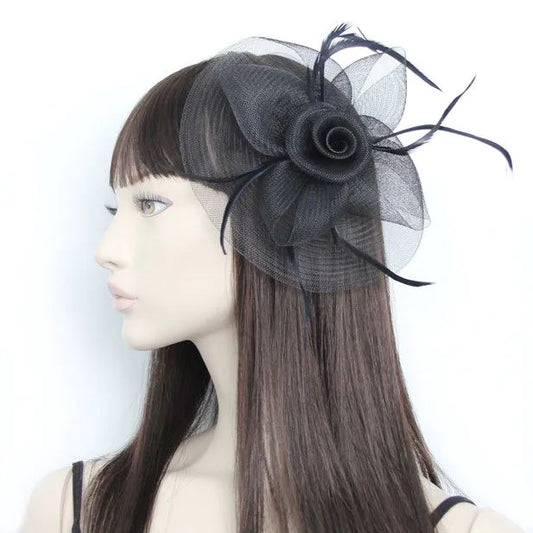 Molly and Rose Style Josie. mesh fascinator on a clip and brooch pin