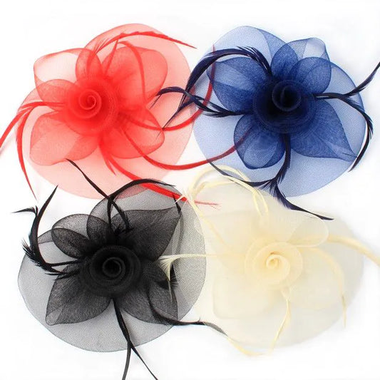 Molly and Rose Style Josie. mesh fascinator on a clip and brooch pin