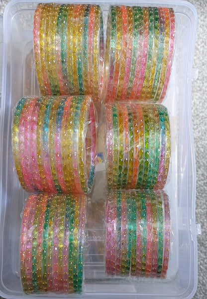Indian Raindrop Glass Bangles(12 pieces)