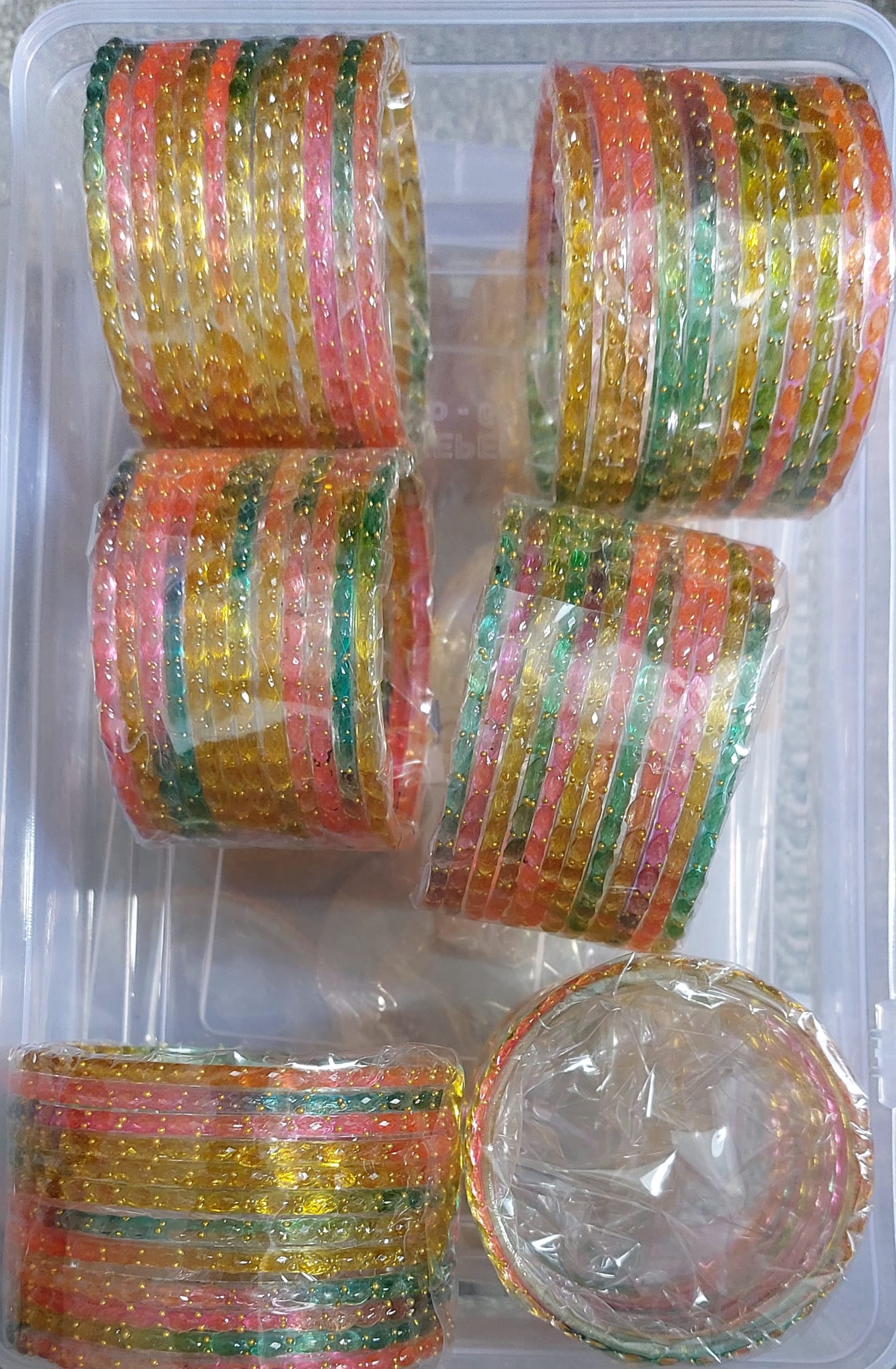 Indian Raindrop Glass Bangles(12 pieces)