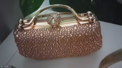 Crystal & Pearl Evening Clutch Bag Collection – Bow, Beaded, Mirrored Box Party Bags