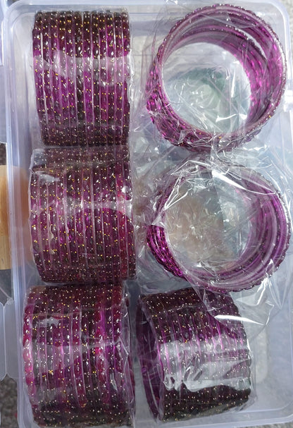 Indian Raindrop Glass Bangles(12 pieces)