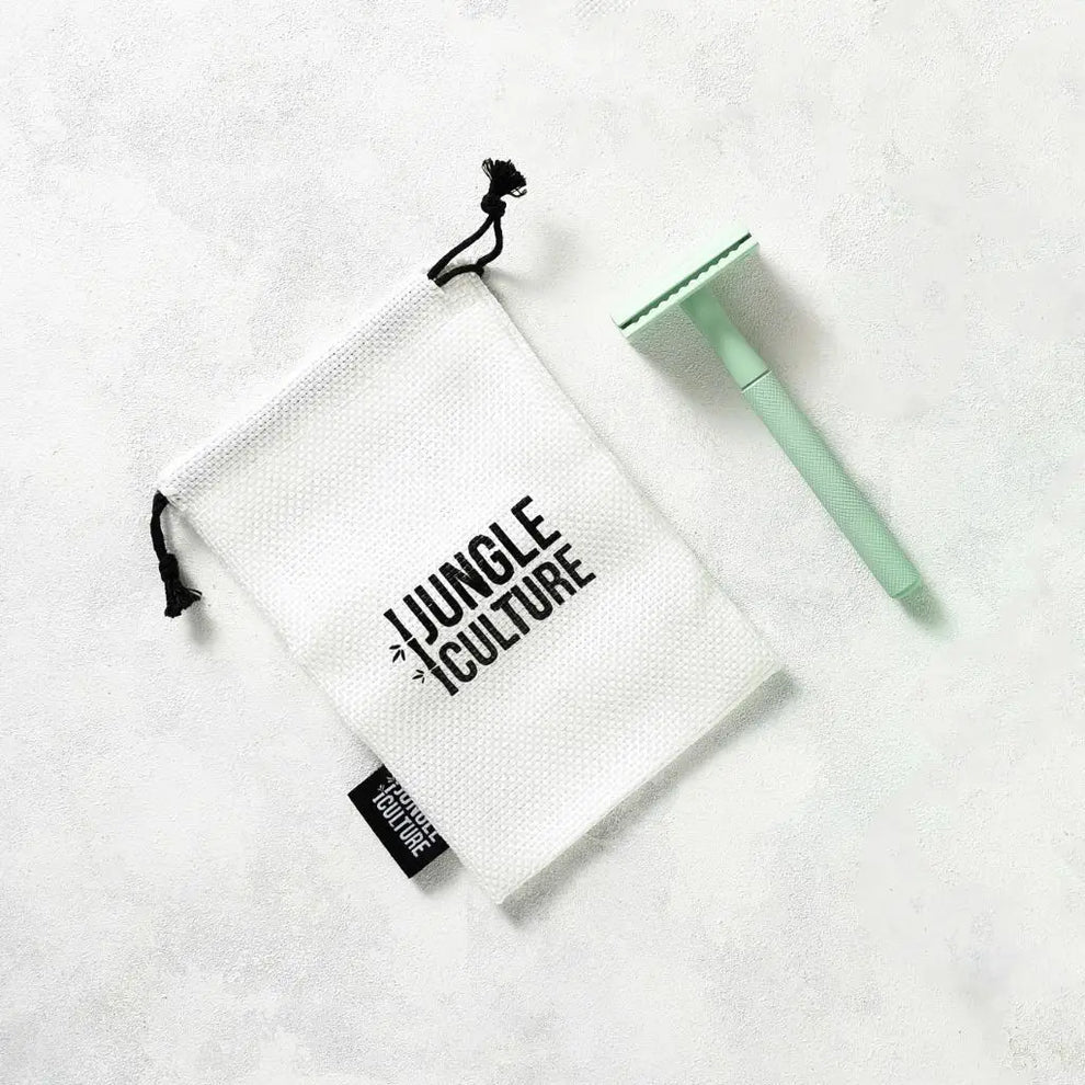 Bamboo Safety Razor - Unisex Eco-Friendly Razors with Bag and Blade, Zero Waste