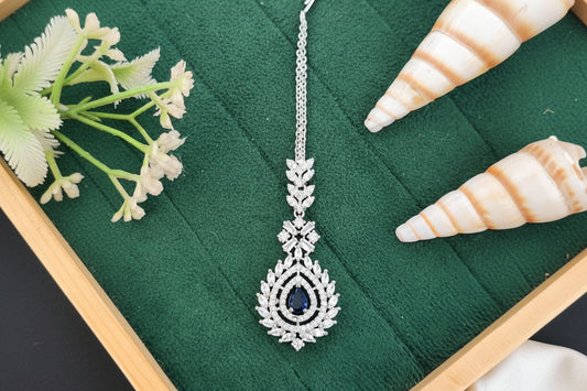 Designer Drop Style Maang Tikka Wedding Accessory