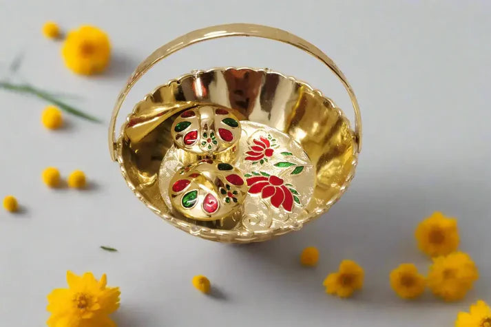 Haldi Kumkum Kankavati – Fibre Plastic Traditional Kumkum Holder
